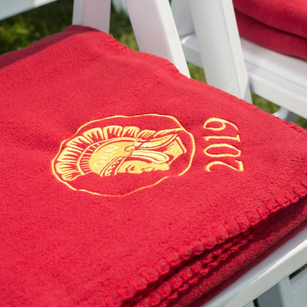 Deluxe Fleece Throw with Embroidery: Schools and Graduation