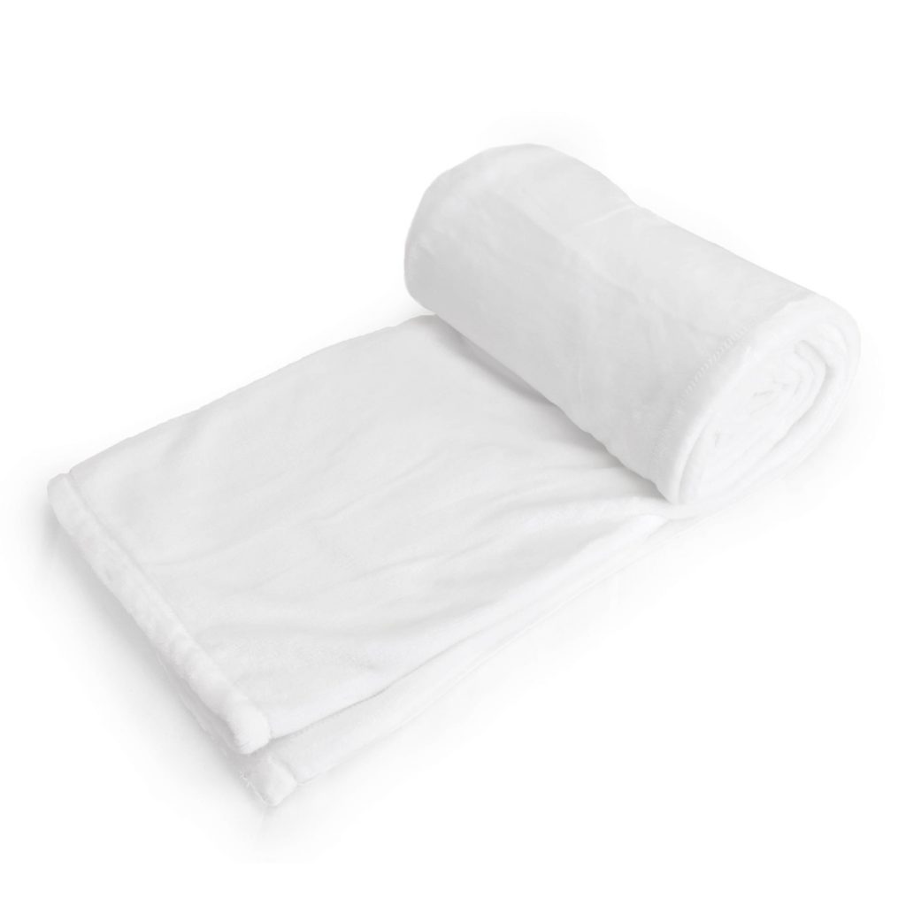 Economy White Sublimation Blanket - Fleece Blankets | NorthEast Fleece Co