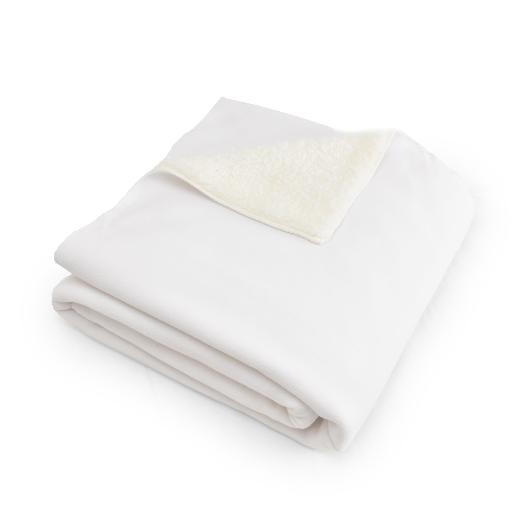 Sherpa White Sublimation Blanket XL