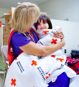 American Red Cross charity fleece donation