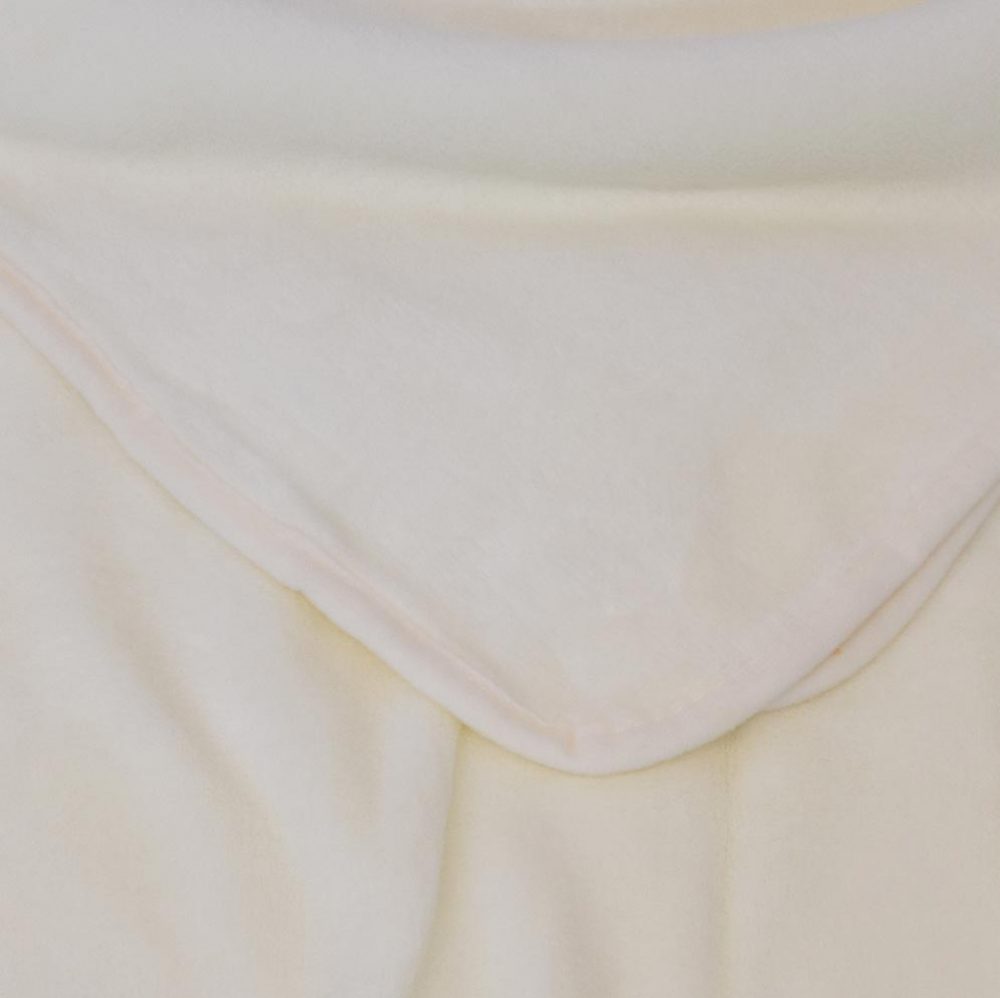 Coral Fleece Blanket: Cream