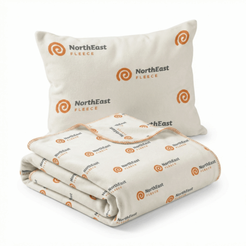 Wholesale Cot Fleece Blanket and Pillow Set for charity and disaster relief efforts