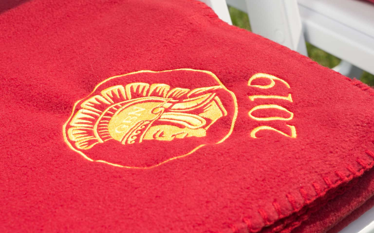 Deluxe Fleece Throw with Embroidery: Schools and Graduation